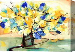 Floral Canvas Paintings - Floral Pizzazz II by Alfred Gockel