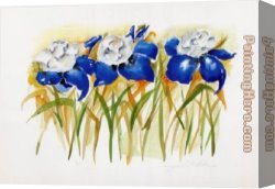 Irises Canvas Paintings - Iris Grandeur by Alfred Gockel