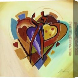 American Canvas Paintings - Love American Style IV by Alfred Gockel