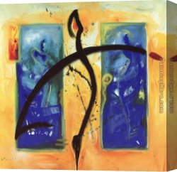 Music of The Soul II Canvas Paintings - Moved By The Music V by Alfred Gockel