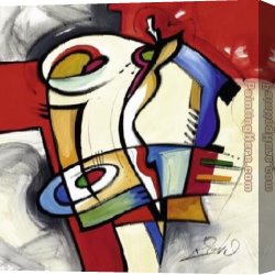 Town Canvas Paintings - Paint the Town Red I by Alfred Gockel