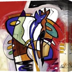 Town Canvas Paintings - Paint the Town Red II by Alfred Gockel