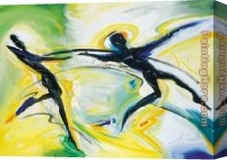Race Canvas Paintings - Relay Race I by Alfred Gockel