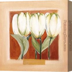 Floral Canvas Paintings - Sandstone Florals I by Alfred Gockel