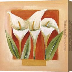 Floral Canvas Paintings - Sandstone Florals II by Alfred Gockel