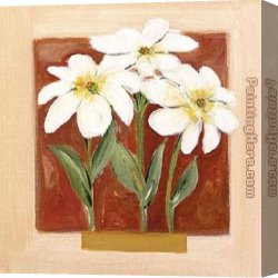 Floral Canvas Paintings - Sandstone Florals III by Alfred Gockel