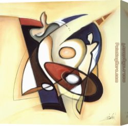 Painter in His Studio Canvas Paintings - Studio Recording III by Alfred Gockel