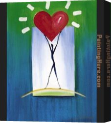 A Soft Place in My Heart Canvas Paintings - The Uplifted Heart by Alfred Gockel