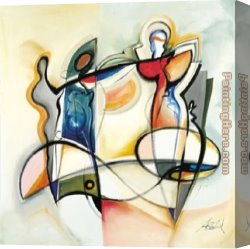 Hard Times Canvas Paintings - Time To Say Goodbye by Alfred Gockel