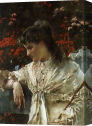 Reverie Canvas Paintings - Reverie by Alfred Stevens