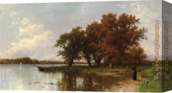 Early Canvas Paintings - Early Autumn on Long Island by Alfred Thompson Bricher