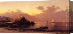 Grand Canvas Paintings - Misty Day Grand Manan by Alfred Thompson Bricher