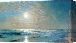 Morning Canvas Paintings - Morning at Atlantic City New Jersey by Alfred Thompson Bricher