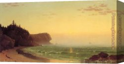 Seascape Canvas Paintings - Seascape Sunset by Alfred Thompson Bricher