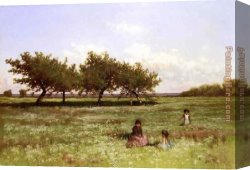 Summer Canvas Paintings - Summer Afternoon Long Island by Alfred Thompson Bricher