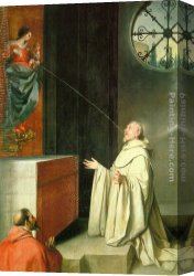 The Vision of The Rabenstein Canvas Paintings - The Vision of St Bernard by Alonso Cano