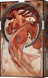 Thoughts Before The Dance Canvas Paintings - Dance by Alphonse Maria Mucha