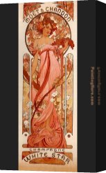 Under The Stars Canvas Paintings - Moet and Chandon White Star by Alphonse Maria Mucha