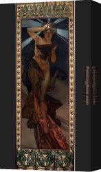 Under The Stars Canvas Paintings - Morning Star by Alphonse Maria Mucha