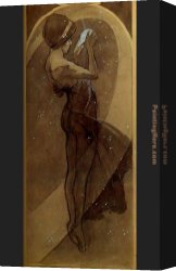 Under The Stars Canvas Paintings - North Star by Alphonse Maria Mucha