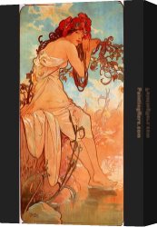 Summer Canvas Paintings - Summer by Alphonse Maria Mucha