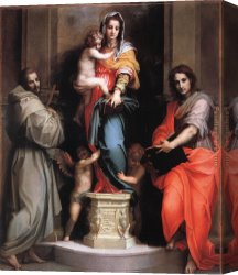 El Bano Del Caballo [the Horse's Bath] Canvas Paintings - Madonna of the Harpies by Andrea del Sarto