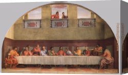 El Bano Del Caballo [the Horse's Bath] Canvas Paintings - The Last Supper by Andrea del Sarto