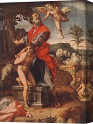 Sacrifice Canvas Paintings - The Sacrifice of Abraham by Andrea del Sarto