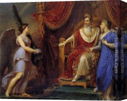 Allegory Canvas Paintings - Allegory on the Peace of Pressburg by Andrea I Appiani