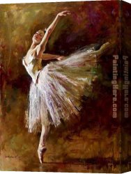 Ballerina Canvas Paintings - Ballerina by Andrew Atroshenko