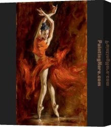 Thoughts Before The Dance Canvas Paintings - Fiery Dance by Andrew Atroshenko