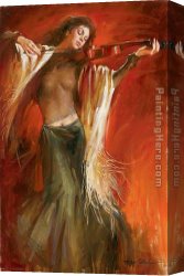 Music of The Soul II Canvas Paintings - Lost in Music by Andrew Atroshenko
