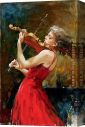 Music of The Soul II Canvas Paintings - The Passion of Music by Andrew Atroshenko