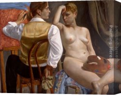 Allegory of May Triumph of Apollo Canvas Paintings - Apollo and Artemis by Andrew Sterrett Conklin