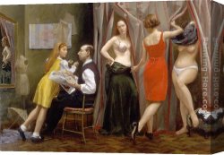 Venetian Canvas Paintings - Venetian Dress Shop by Andrew Sterrett Conklin