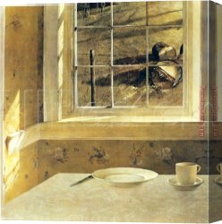 Ground Canvas Paintings - Ground Hog Day by Andrew Wyeth