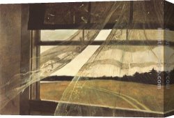 Marshal Ney on Horseback Fighting The Wind Canvas Paintings - Wind from the Sea by Andrew Wyeth