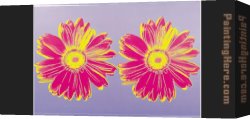 Pink Canvas Paintings - Daisy Double Pink by Andy Warhol