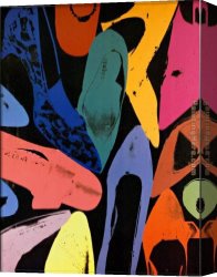 Self Portrait in Green Bugatti Canvas Paintings - Diamond Dust Shoes Lilac Blue Green by Andy Warhol