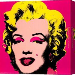 Pink Canvas Paintings - Marilyn Monroe Pink by Andy Warhol