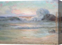 Angel Canvas Paintings - OCEAN SUNSET by Angel Espoy