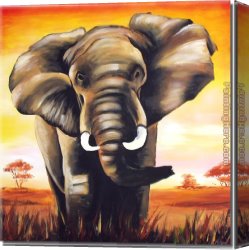 Animal Canvas Paintings - 8132 by Animal