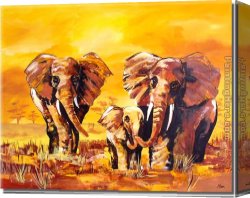 Animal Canvas Paintings - 8136 by Animal