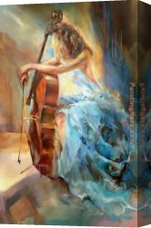 Anna Canvas Paintings - Blue Note 2 by Anna Razumovskaya