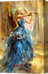 Anna Canvas Paintings - Dancing With a Violin 2 by Anna Razumovskaya