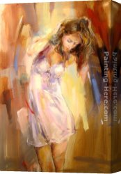 Angel Canvas Paintings - Morning Angel by Anna Razumovskaya