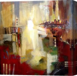 Anna Canvas Paintings - Sounds of City 1 by Anna Razumovskaya