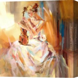 Anna Canvas Paintings - White Note 3 by Anna Razumovskaya