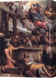 Annibale Carracci Canvas Paintings - Assumption of the Virgin by Annibale Carracci