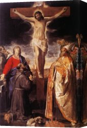 Annibale Carracci Canvas Paintings - Crucifixion by Annibale Carracci